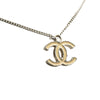Chanel Silver Enamel CC Pendant Necklace Secondhand