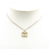 Chanel Silver Enamel CC Pendant Necklace Secondhand