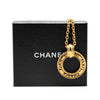 Chanel Gold Plated Circle Logo Pendant Necklace Secondhand