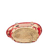 LOEWE Small Raffia Animal Embroidered Anagram Basket Tote Secondhand