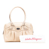 Secondhand Ferragamo Leather Gancini Pleated Handbag