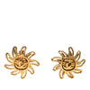 Chanel CC Gold Plated Sun Clip On Earrings Secondhand