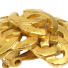 Chanel CC Gold Plated Diamond Clip On Earrings Secondhand