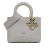 Dior Medium Embroidered Canvas Cannage Lady D Lite Secondhand