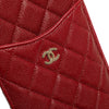 Chanel CC Quilted Caviar Flat Phone Case Wallet Pouch Secondhand