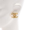 Chanel Gold Plated CC Turn Lock Clip on Earrings Secondhand