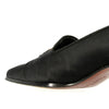 Ralph Lauren Black Satin Heeled Loafers - '90s Second hand