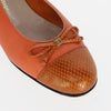 Salvatore Ferragamo Orange Leather Flats - '90s Second hand