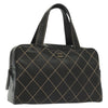 Chanel Surpique Boston Bag Quilted Leather