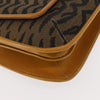 Fendi Vintage Tiger Print Shoulder Bag Canvas