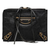 Secondhand Balenciaga Goatskin Motocross Classic Metallic Edge Clutch
