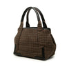 Secondhand Balenciaga Wool Houndstooth Navy Cabas Tote S