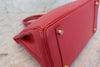Hermes Birkin Handbag Red Courchevel with Gold Hardware