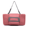 Secondhand Bottega Veneta Canvas Intrecciato Buckle Flap Handbag
