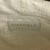Secondhand Chanel Chocolate Bar Black Canvas Shoulder Bag with Embroidered CC Logo - '00s