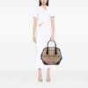 Secondhand Burberry Medium Haymarket Check Coated Canvas Orchard Bowling Bag