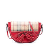 Secondhand Burberry Patent and Haymarket Check Coated Canvas Maydown Crossbody