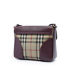 Secondhand Burberry Small Haymarket Check Nylon and Leather Dickens Crossbody
