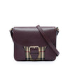 Secondhand Burberry Small Haymarket Check Nylon and Leather Dickens Crossbody