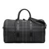 Secondhand Burberry Smoke Check Coated Canvas Holdall Barrel Duffle Bag