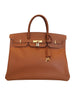 Hermes Birkin Handbag Brown Courchevel with Gold Hardware