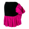 Yves Saint Laurent Black and Fuchsia Skirt - '80s Second hand