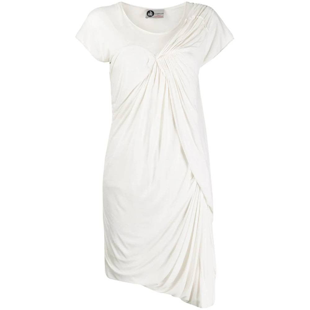 Lanvin White Drapped Dress - '00s | Luxury Vintage Lanvin White Drapped Dress - '00s | Luxury Vintage