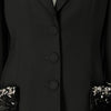 Secondhand Gianfranco Ferré Black Wool and Fur Blazer - '90s