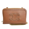 Secondhand Celine Smooth Calfskin Cuir Triomphe Clutch on Chain