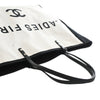 Secondhand Chanel Bicolor Canvas Ladies First Shopping Tote