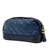 Secondhand Chanel Bicolor Quilted Aged Calfskin Gabrielle Cosmetic Pouch