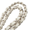 Secondhand Chanel CC Brass and Lambskin Mirror Necklace
