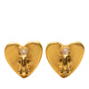 Secondhand Chanel CC Gold Plated Heart Clip On Earrings
