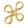 Secondhand Chanel CC Gold Plated Infinity Brooch
