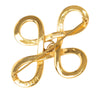 Secondhand Chanel CC Gold Plated Infinity Brooch