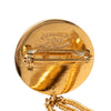 Secondhand Chanel CC Gold Plated Quilted Flap Bag Medallion Brooch