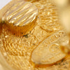 Secondhand Chanel CC Gold Plated Quilted Round Clip On Earrings