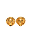 Secondhand Chanel CC Gold Plated Round Clip On Earrings
