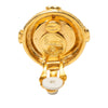 Secondhand Chanel CC Gold Plated Round Clip On Earrings