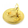 Secondhand Chanel CC Gold Plated Round Clip On Earrings