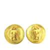 Secondhand Chanel CC Gold Plated Round Clip On Earrings