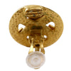 Secondhand Chanel CC Gold Plated Round Clip On Earrings