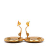 Secondhand Chanel CC Gold Plated Round Clip On Earrings