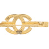 Secondhand Chanel CC Gold Plated Strass Bar Brooch