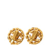 Secondhand Chanel CC Gold Plated Strass Clip On Earrings