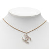 Secondhand Chanel CC Gold Plated Strass Resin Pendant Necklace