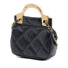 Secondhand Chanel CC Quilted Calfskin Lady Card Holder with Chain Top Handle Bag