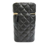 Secondhand Chanel CC Quilted Caviar Phone Holder With Chain