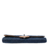 Secondhand Chanel CC Quilted Denim Turn Lock Wallet On Chain