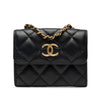 Secondhand Chanel CC Quilted Lambskin Card Holder On Chain